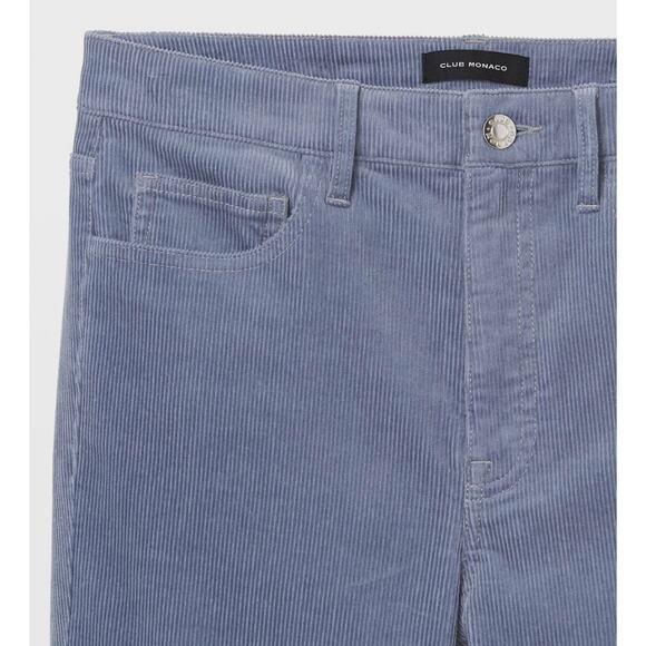 Club Monaco High Rise Corduroy Pants Skinny Jeans Pastel Blue - Size 24" - NWT - Picture 2 of 14